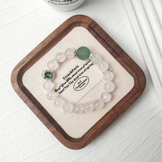 Moonivra® Mystic Clarity Bracelet – Phantom Quartz & Fluorite Spiral Beads