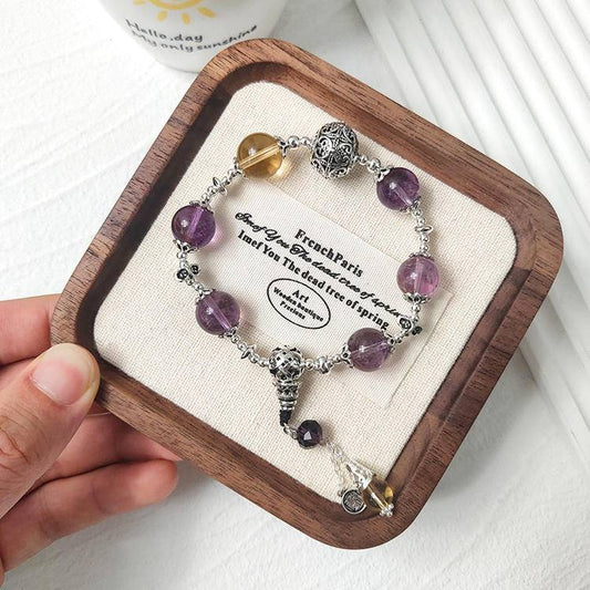 Moonivra® Wisdom Harmony Bracelet – Amethyst & Citrine